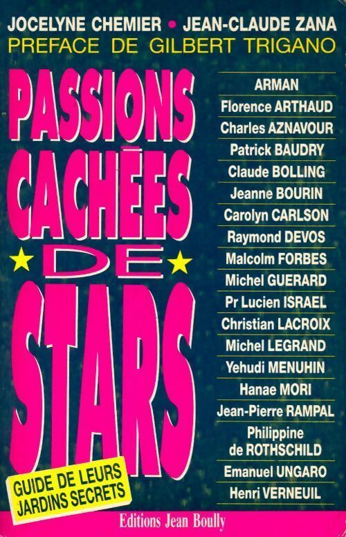 Livrenpoche : Passions cachées de stars - Jocelyne Chemier Mishkin - Livre
