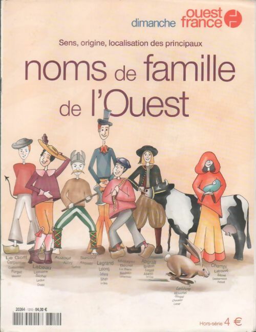 Livrenpoche : Noms de famille de l'Ouest - Collectif - Livre