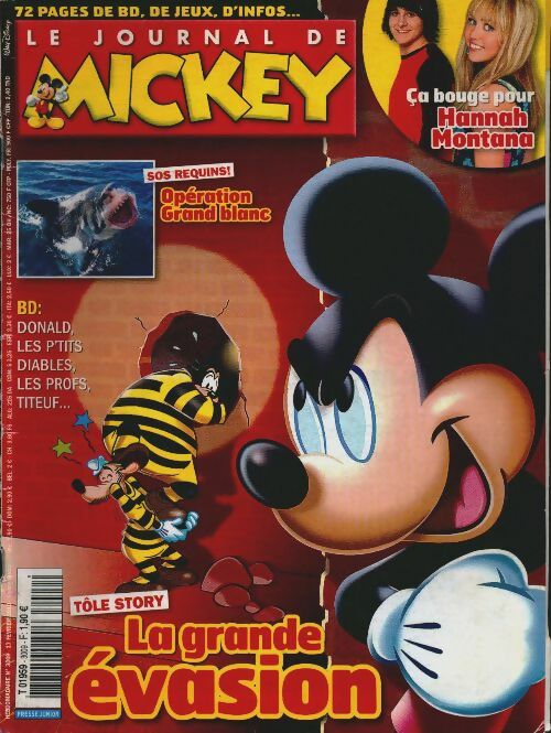 Livrenpoche : Le journal de Mickey n°3009 : La grande évasion - Collectif - Livre