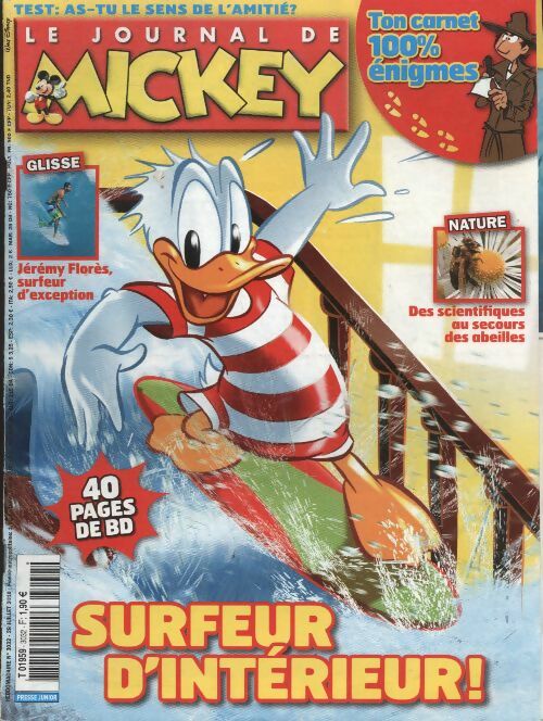 Livrenpoche : Le journal de Mickey n°3032 : surfeur d'intérieur ! - Collectif - Livre