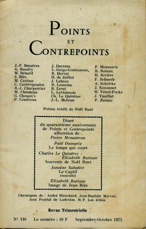 Livrenpoche : Points et contrepoints n°116 - Collectif - Livre