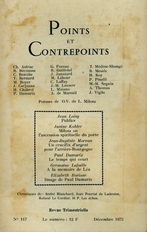 Livrenpoche : Points et contrepoints n°17 - Collectif - Livre