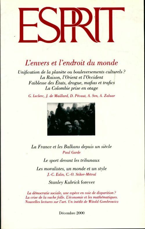 Livrenpoche : Esprit n°270 : l'envers et l'endroit du monde - Collectif - Livre