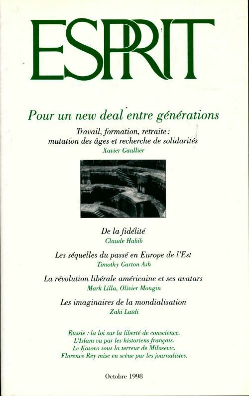 Livrenpoche : Esprit n°246 : Pour un new deal entre générations - Collectif - Livre