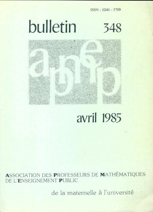 Livrenpoche : Bulletin APMEP n°348 - Collectif - Livre