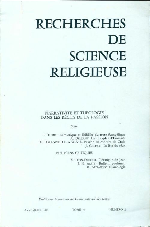 Livrenpoche : Recherches de science religieuse n°73-2 - Collectif - Livre