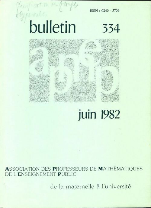 Livrenpoche : Bulletin APMEP n°334 - Collectif - Livre