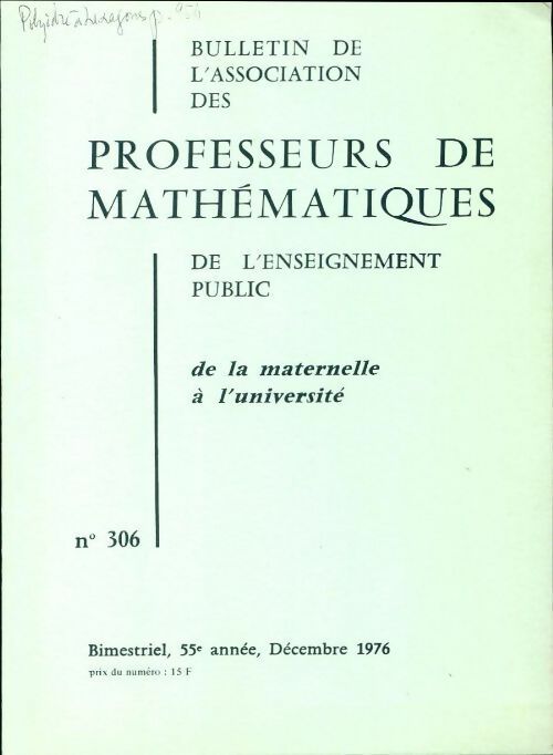 Livrenpoche : Bulletin APMEP n°306 - Collectif - Livre