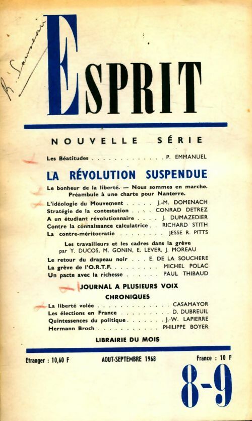 Livrenpoche : Esprit n°373 : La révolution suspendue - Collectif - Livre