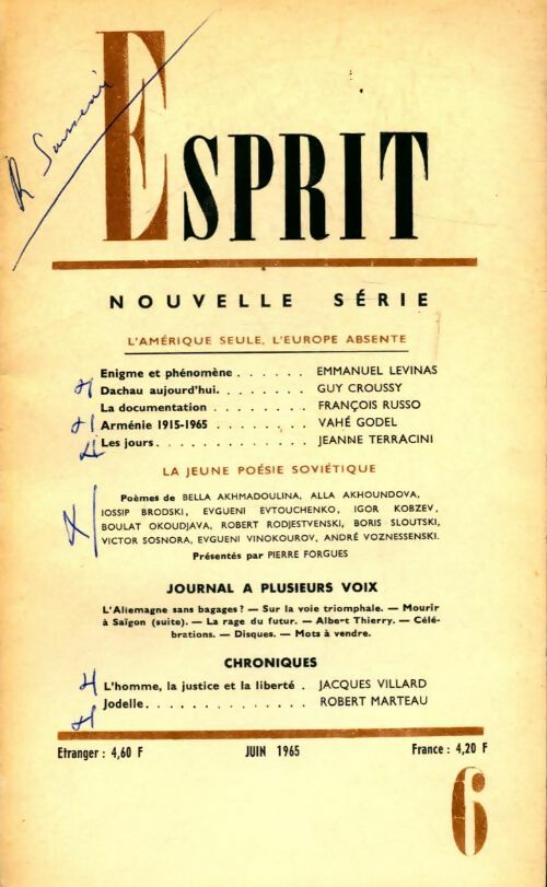 Livrenpoche : Esprit n°339 : L'Amérique seule, l'Europe absente - Collectif - Livre