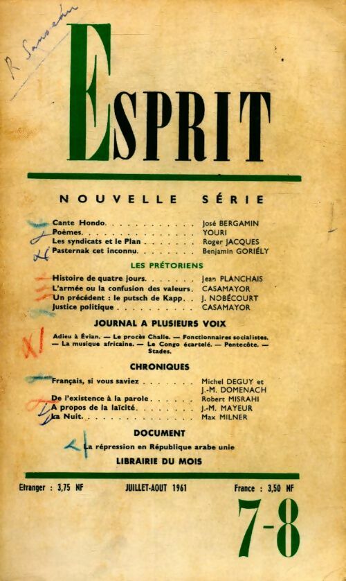 Livrenpoche : Esprit n°297 - Collectif - Livre