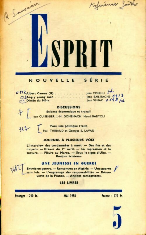 Livrenpoche : Esprit n°261 - Collectif - Livre