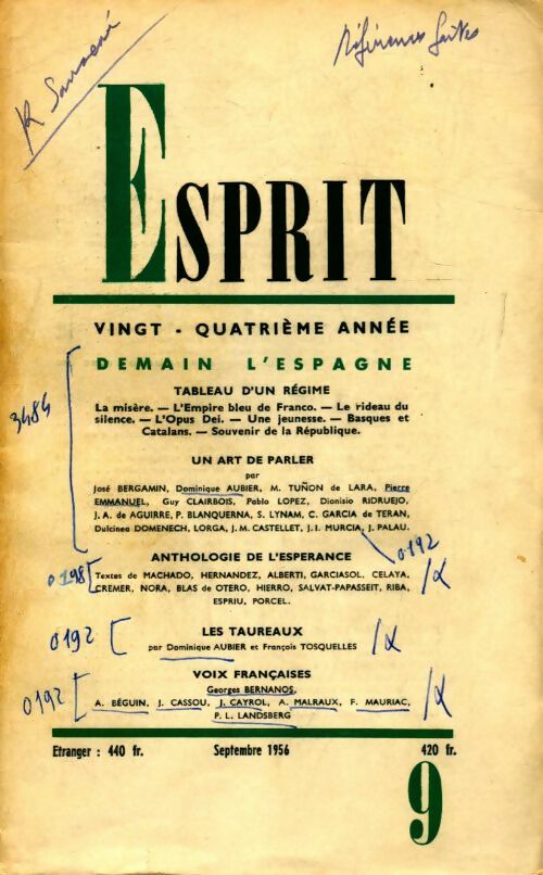 Livrenpoche : Esprit n°242 : Demain l'Espagne - Collectif - Livre