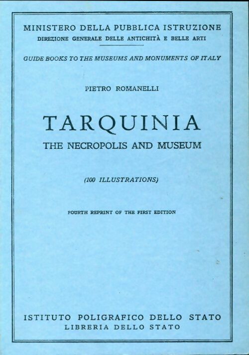Livrenpoche : Tarquinia. The necropolis and museum - Pietro Romanelli - Livre