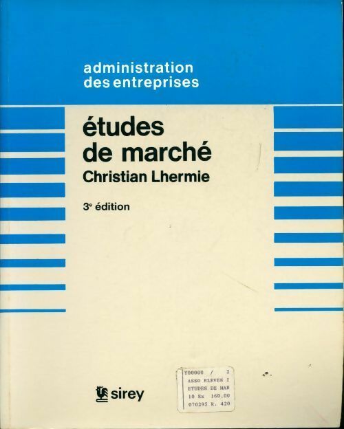 Livrenpoche : Études de marché - Christian Lhermie - Livre