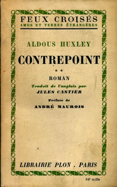 Livrenpoche : Contrepoint Tome II - Aldous Huxley - Livre