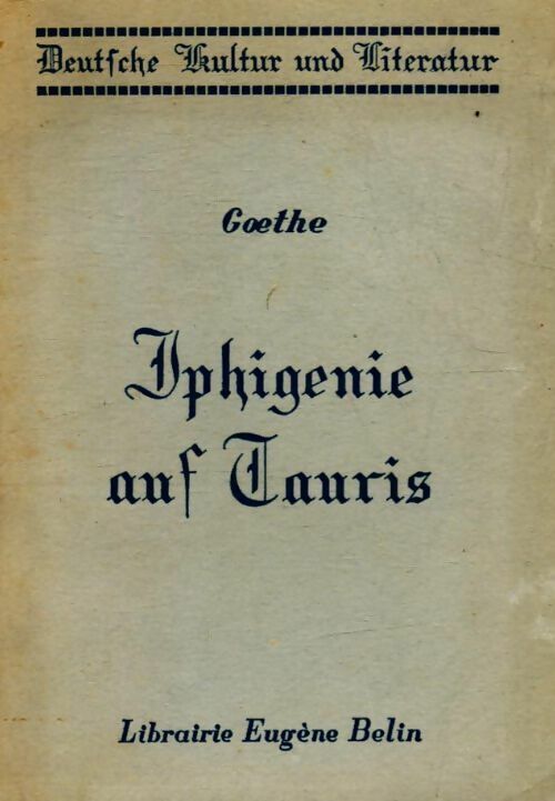 Livrenpoche : Iphigénie auf Tauris - Johann Wolfgang Von Goethe - Livre