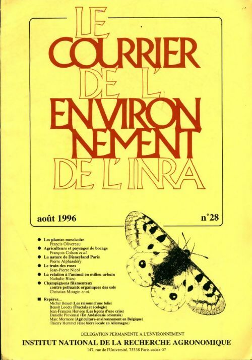 Livrenpoche : Le courrier de l'environnement de l'INRA n°28 - Collectif - Livre