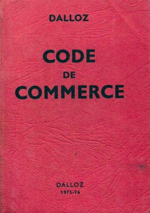 Livrenpoche : Code de commerce 1975-76 - Collectif - Livre