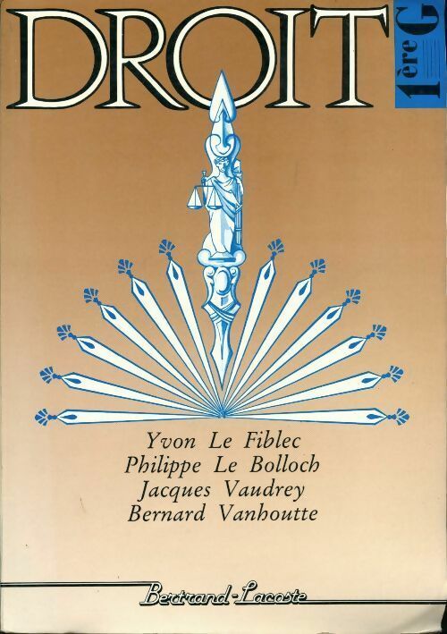 Livrenpoche : Droit 1ère G - Le Fiblec - Livre