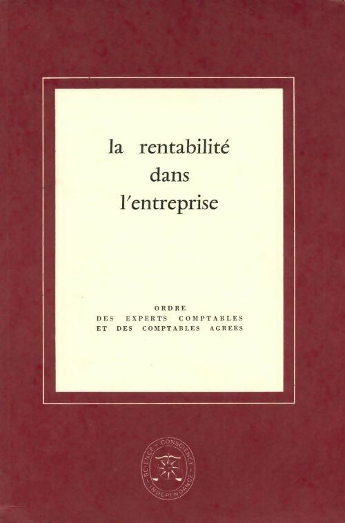 Livrenpoche : La rentabilité dans l'entreprise - Collectif - Livre