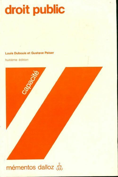 Livrenpoche : Droit public. Capacité - Louis Dubouis - Livre