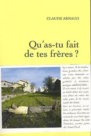 Livrenpoche : Qu'as-tu fait de tes frères ? - Claude Arnaud - Livre