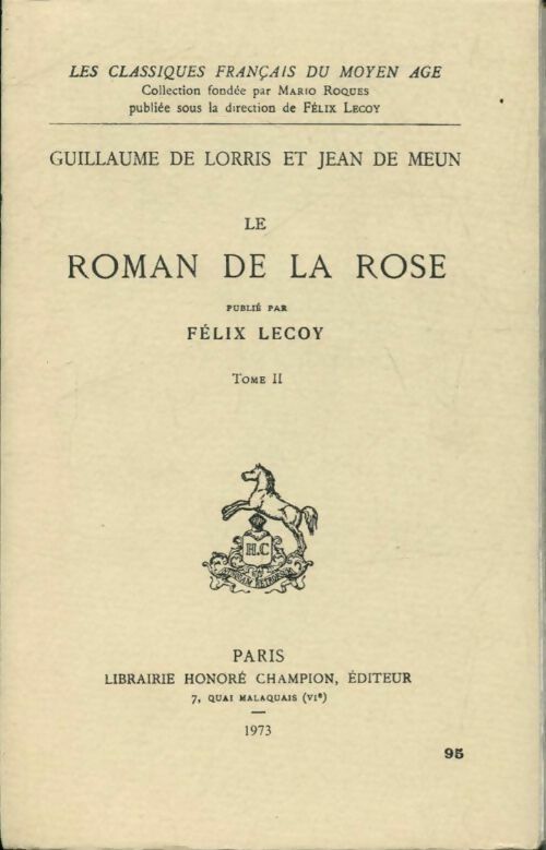 Livrenpoche : Le roman de la rose Tome II - Jean De Meun - Livre