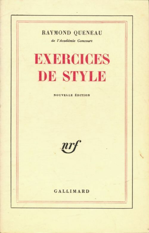 Livrenpoche : Exercices de style - Raymond Queneau - Livre