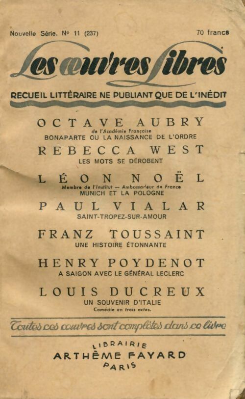 Livrenpoche : Bonaparte ou la naissance de l'ordre / Les mots se dérobent / Une histoire étonnante / ... - Collectif - Livre