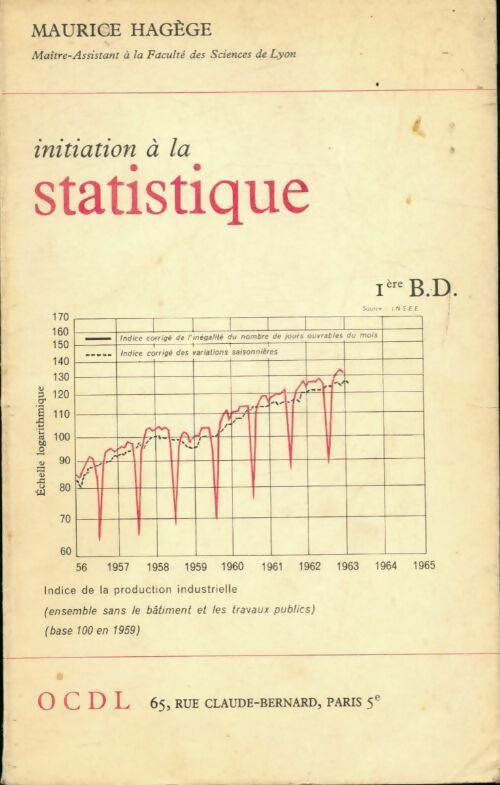 Livrenpoche : Initiation à la statistique - Maurice Agège - Livre