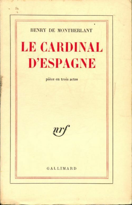 Livrenpoche : Le cardinal d'Espagne - Henry De Montherlant - Livre