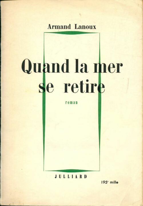 Livrenpoche : Quand la mer se retire - Armand Lanoux - Livre