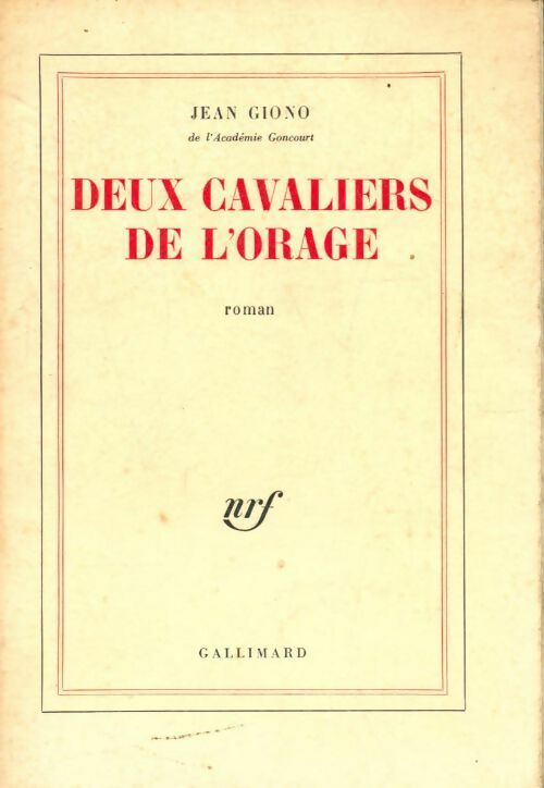 Livrenpoche : Deux cavaliers de l'orage - Jean Giono - Livre