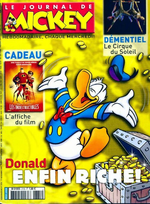 Livrenpoche : Le journal de Mickey n°2735 : Donald enfin riche - Collectif - Livre