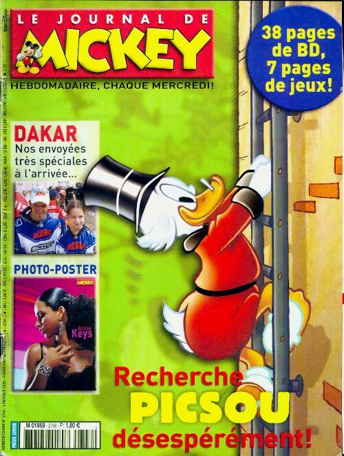 Livrenpoche : Le journal de Mickey n°2746 : recherche Picsou désespérément - Collectif - Livre