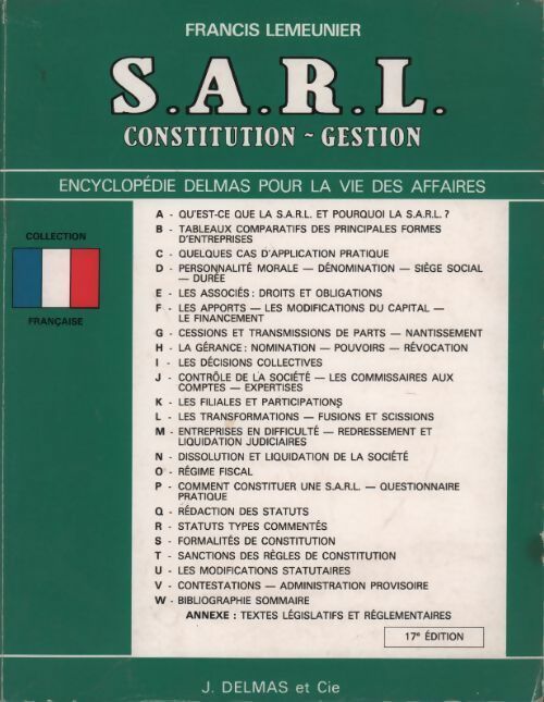 Livrenpoche : SARL. Constitution, gestion - Francis Lemeunier - Livre