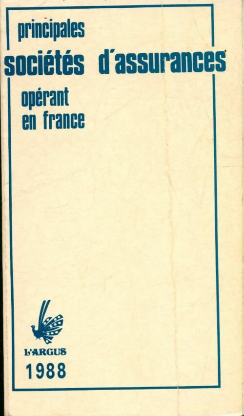 Livrenpoche : Principales sociétés d'assurances opérant en France - Collectif - Livre