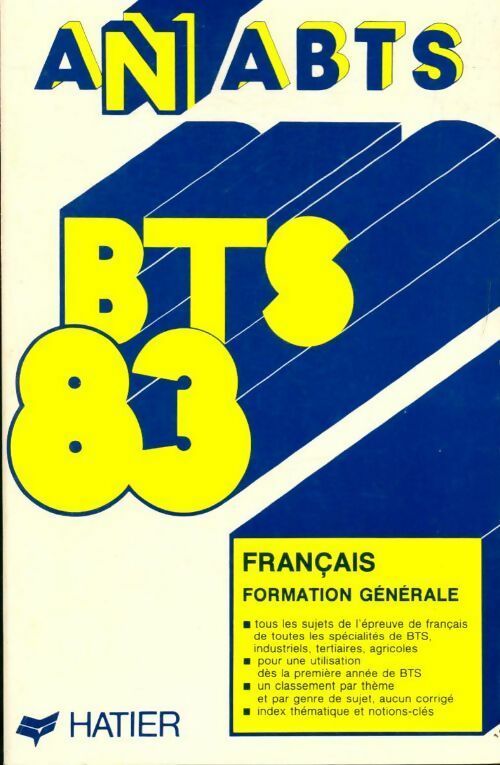 Livrenpoche : Français BTS 1983 - Collectif - Livre