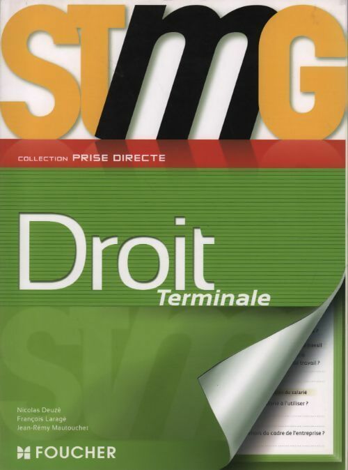 Livrenpoche : Droit Terminale STMG - Collectif - Livre