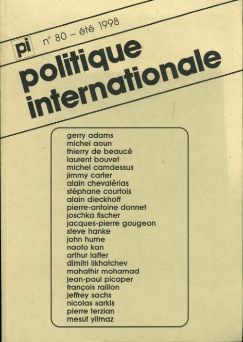 Livrenpoche : Politique internationale n°80 - Collectif - Livre