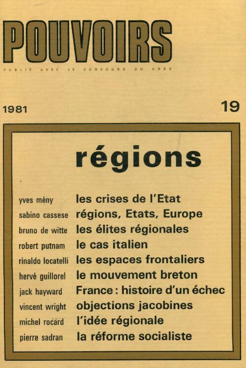 Livrenpoche : Pouvoirs n°19 : Régions - Collectif - Livre