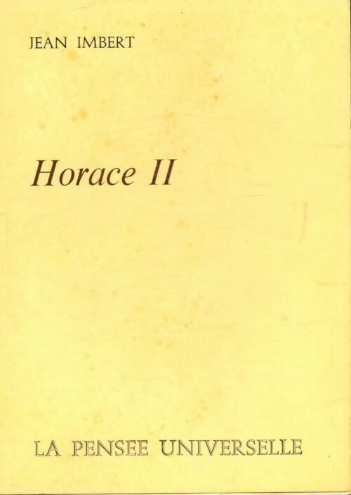 Livrenpoche : Horace II - Jean Imbert - Livre