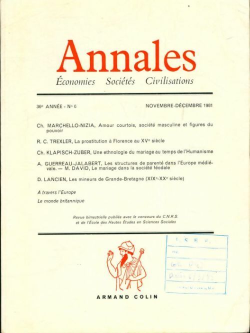 Livrenpoche : Annales 36e année n°6 - Collectif - Livre