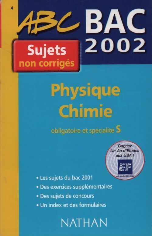 Livrenpoche : Physique-chimie Terminale S. Sujets non corrigés 2002 - Michel Faye - Livre