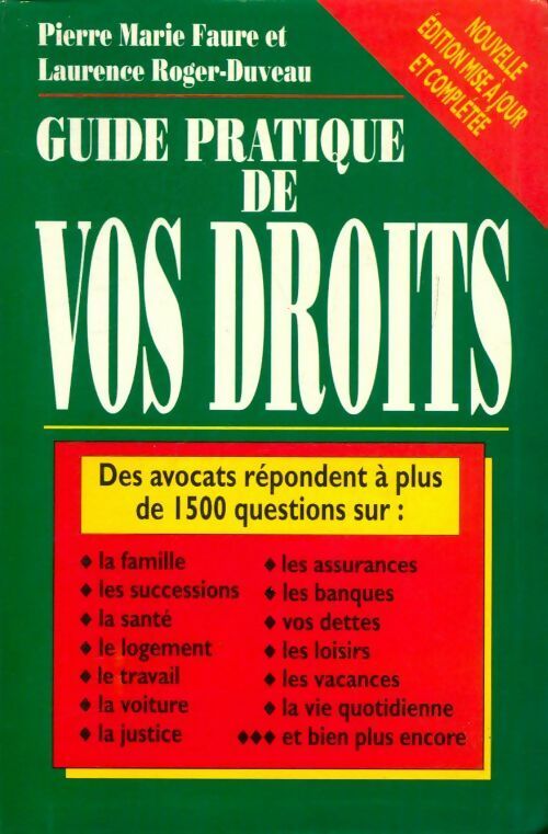 Livrenpoche : Guide pratique de vos droits - Pierre-Marie Faure - Livre