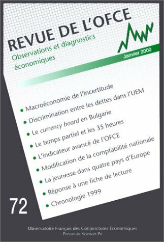 Livrenpoche : Revue de l'OFCE n°72 - Collectif - Livre