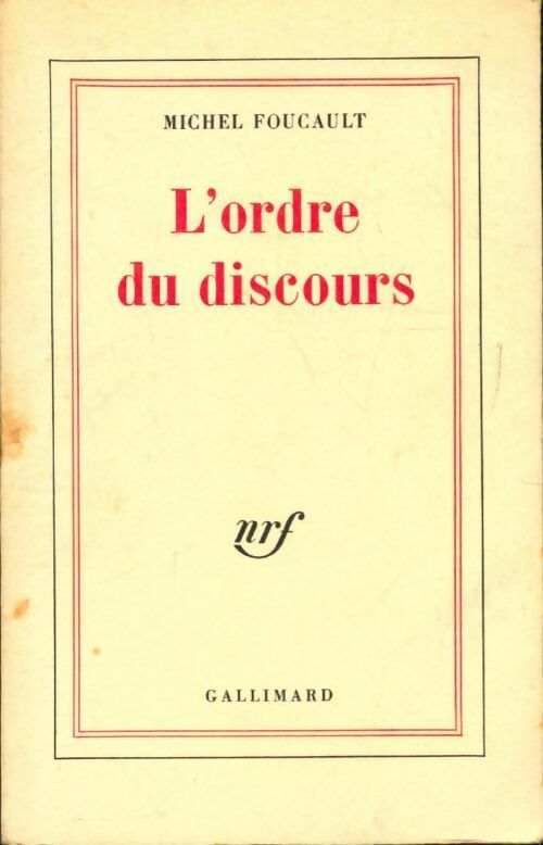 Livrenpoche : L'ordre du discours - Michel Foucault - Livre