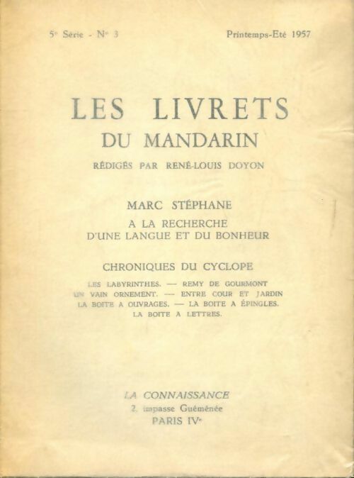 Livrenpoche : Les livrets du mandarin n°3 - Collectif - Livre