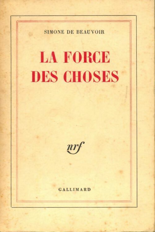Livrenpoche : La force des choses - Simone De Beauvoir - Livre
